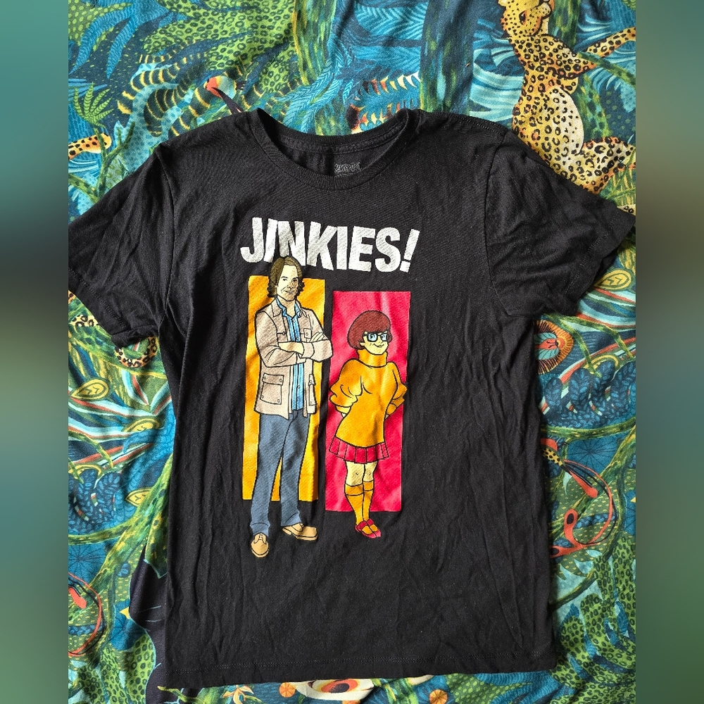 Scooby Doo and Supernatural Black Graphic T-Shirt